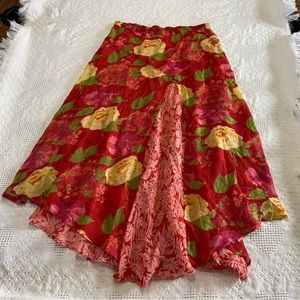 Sarah Arizona Asymmetrical Floral Skirt (L)